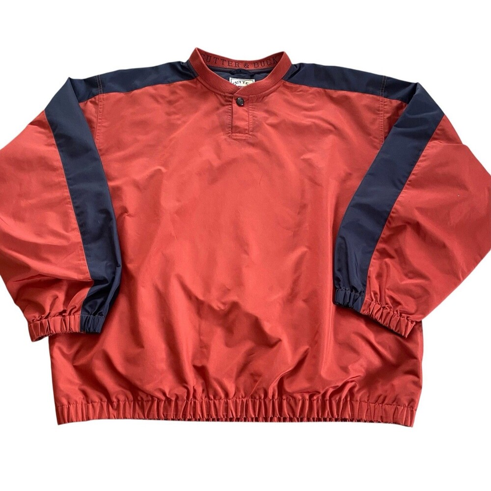Cutter & Buck Pullover Jacket Mens Med M Windbreaker V Neck Lightweight